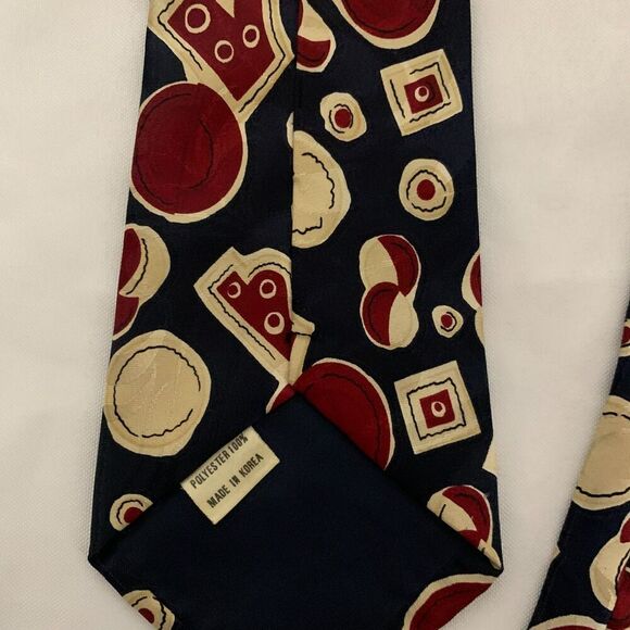 Men's MERCEDES HIGH FASHION hand made black and red tie.100% polyester - Picture 7 of 7